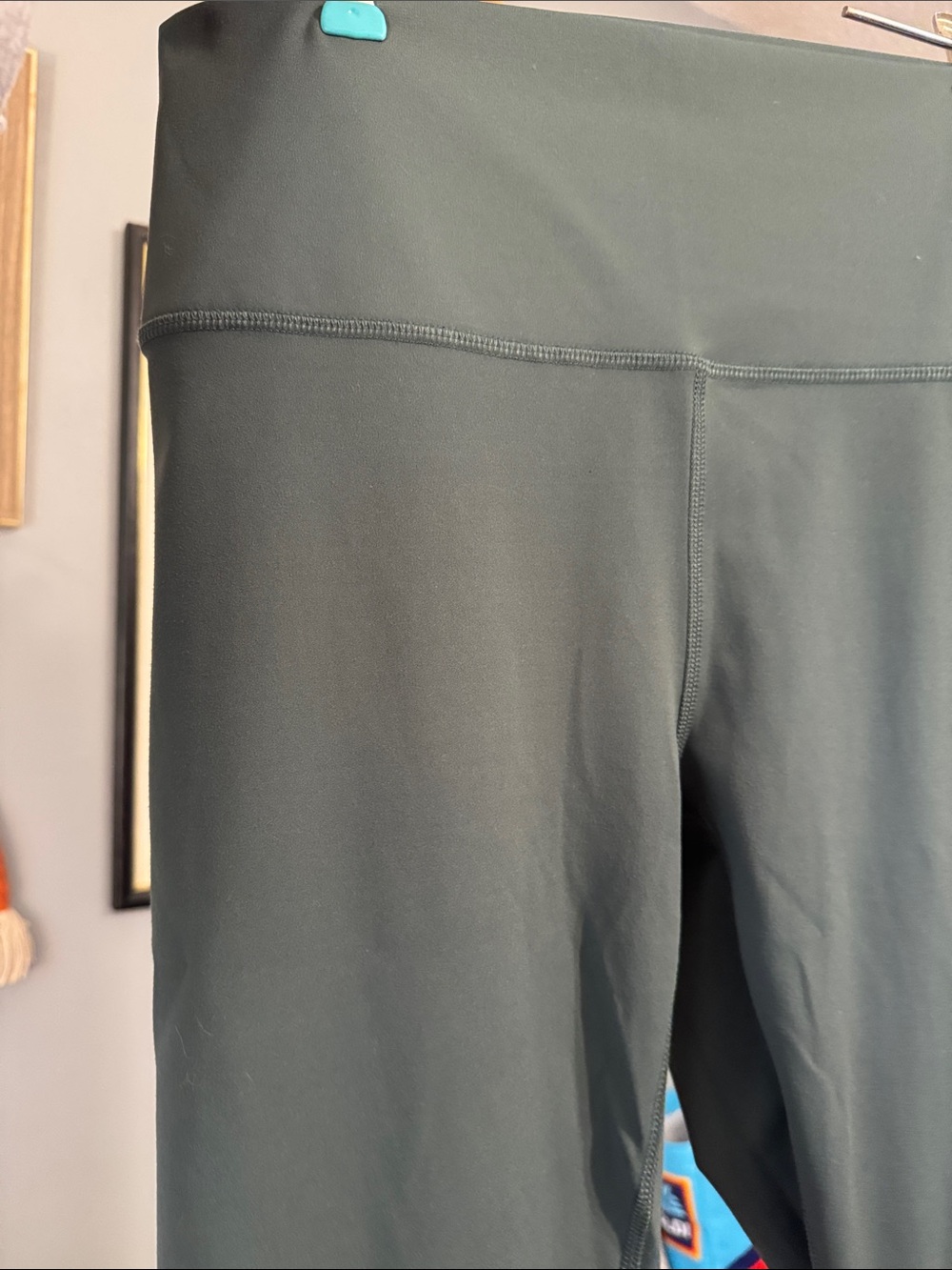 90 Degree By Reflex Dark Green High-Rise Yoga Leggings